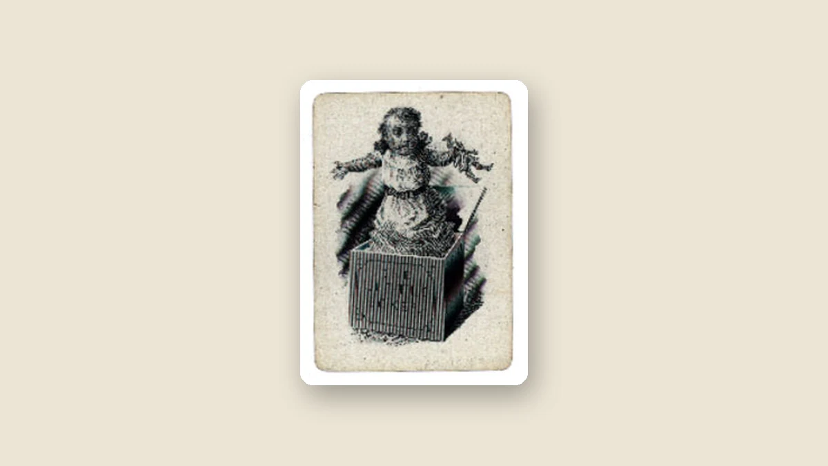 An 1875 joker card made by Andrew Dougherty of New York