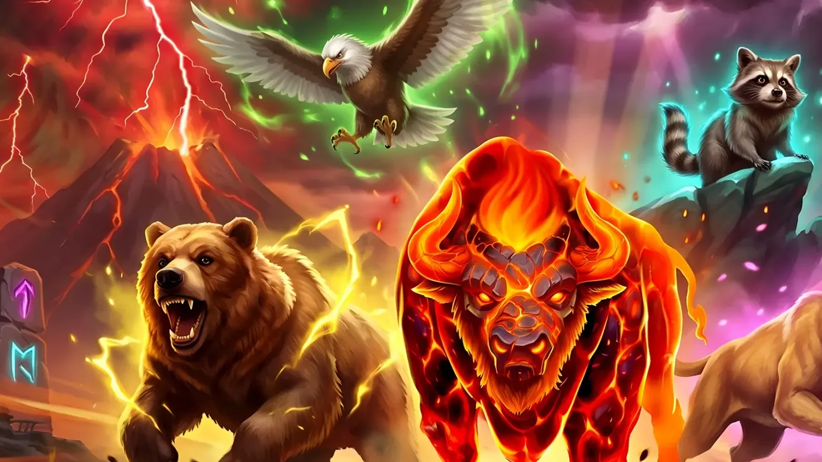 Key art de Beasts of Fire Inferno de Play'n GO