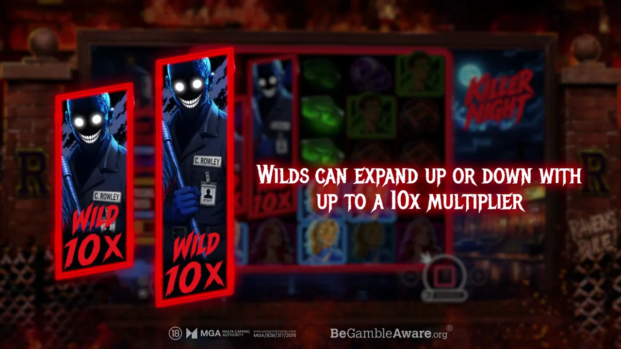 Wild expansivo de Killer Night com multiplicador de 10x