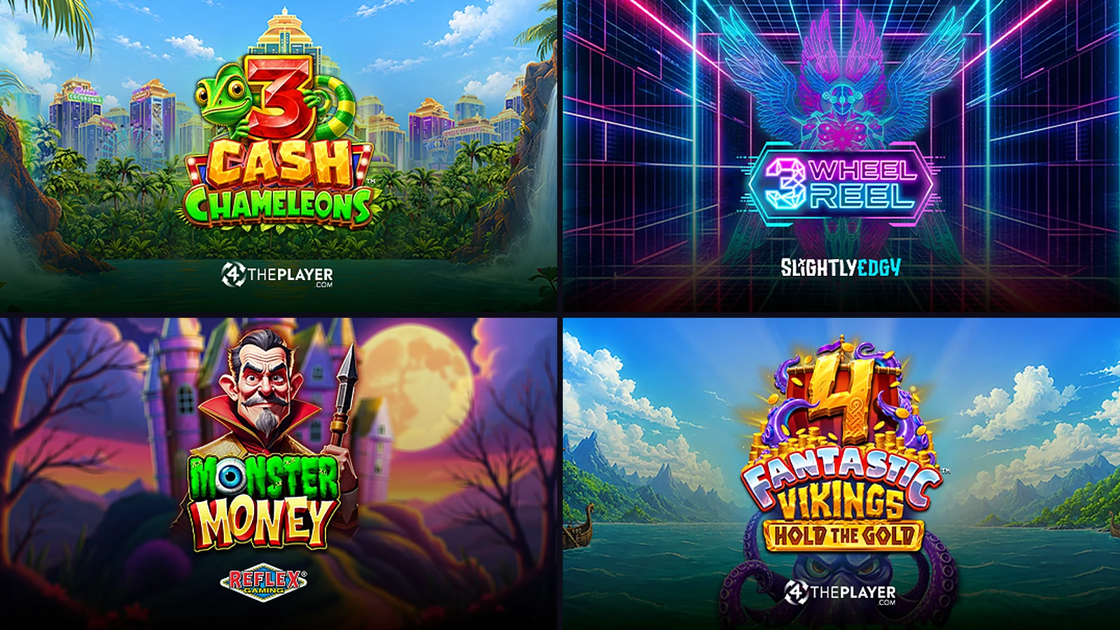 Imagen clave de 4 nuevas slots de Yggdrasil para octubre y noviembre